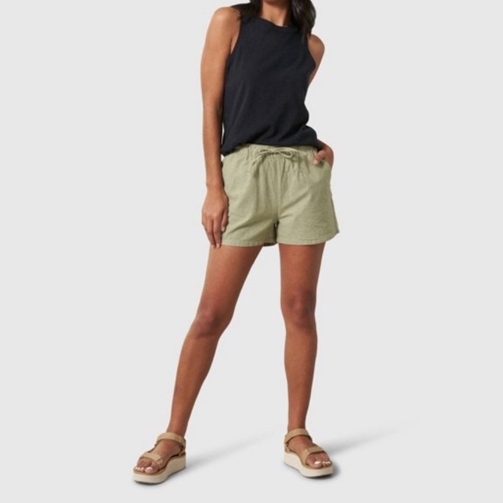 United By Blue Women's 3" Organic Pull-On Shorts - Sage XS. NWT